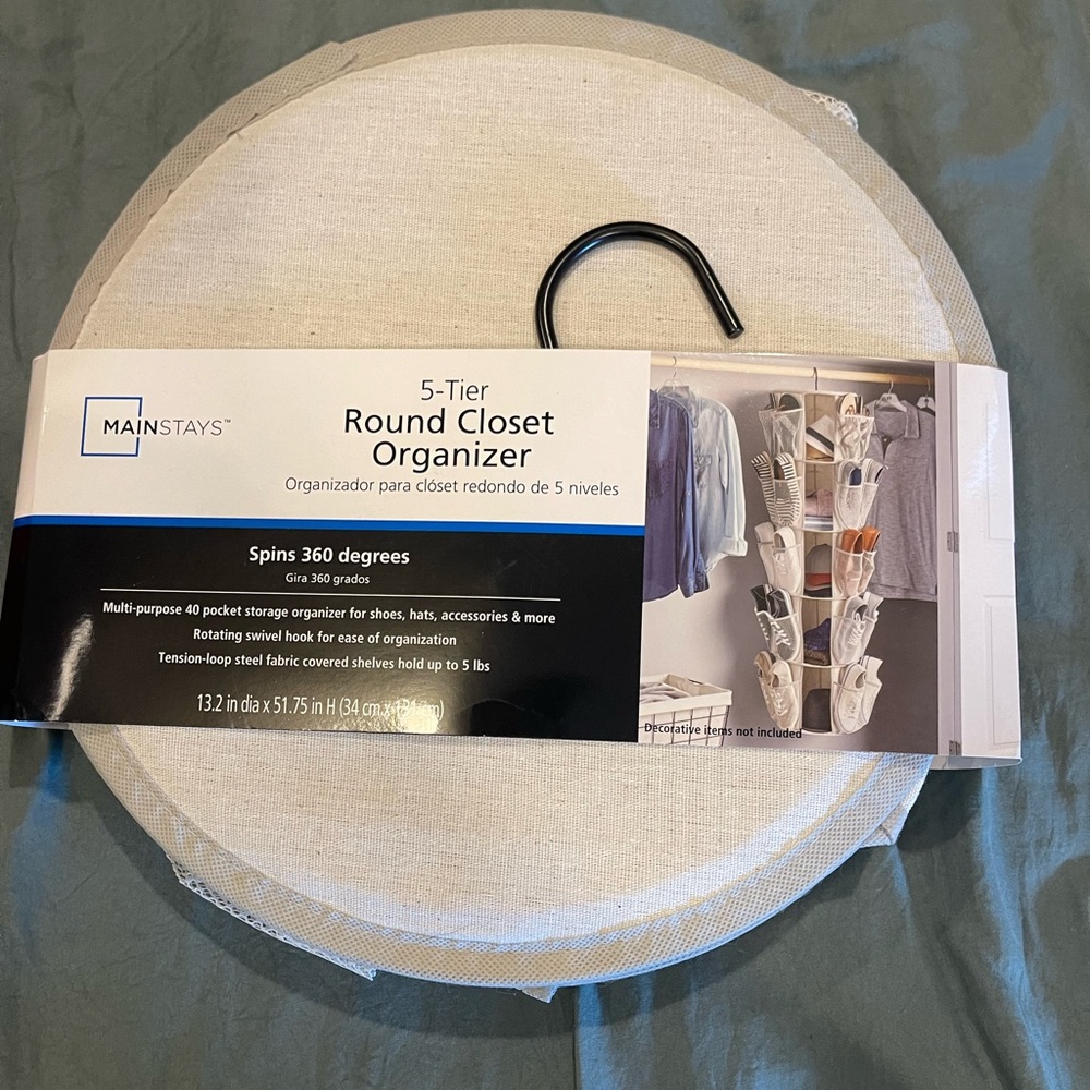 5 Toer Round closet organizer -includes 4